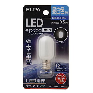 エルパ (ELPA) LEDナツメ形 LED電球 E12 昼白色相当 屋内用 LDT1N-G-E12-G100
