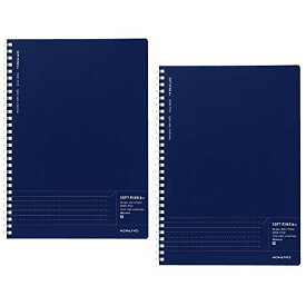 コクヨ ノート ソフトリング Biz B5 ドット入りB罫 エッジタイトル 紺 2冊セット ス-SJ201BT-DBX2