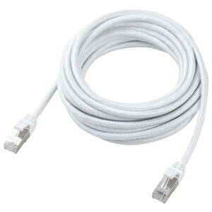 GR LANP[u CAT7 5m 10Gbps ܐ܂h~ bVP[u zCg ECLD-TWSM/WH50