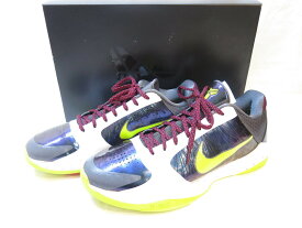 【中古】NIKE スニーカー コービー 5 プロトロ カオス ホワイト/サイバー バスケット KOBE V PROTRO Chaos White/Cyber CD4991-100 靴 スニーカー シューズ 29cm 蛍光イエロー ブラック 柄紐 メンズ SH-262