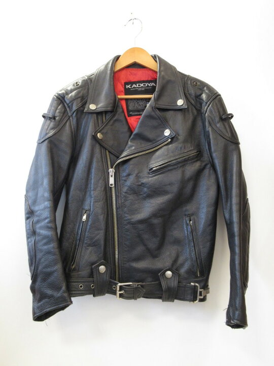 楽天市場】【中古】KADOYA カドヤ ダブル ライダース ジャケット 