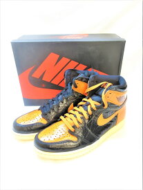 【中古】NIKE ナイキ AIR JORDAN 1 RETRO HIGH OG SHATTERED BACKBOARD エア ジョーダン1 シャッタード バックボード ハイカット スニーカー ブラック/オレンジ 29cm メンズ 555088-028 (SH-399)