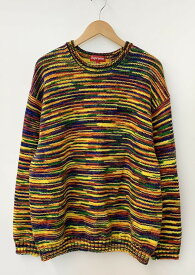 【中古】シュプリーム SUPREME 20AW Static Sweater ニット セーター ボーダー マルチカラー LLサイズ 201MT-279