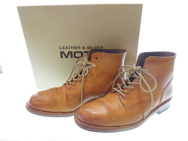 楽天市場】【中古】モト MOTO LEATHER & SILVER STRAIGHT TIP LACE UP 