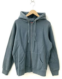 【中古】シュプリーム SUPREME 16AW Old English Hood Logo Zip Up Sweat ジップアップ フーディー パーカー パーカ ロゴ ブルー Mサイズ 201MT-908