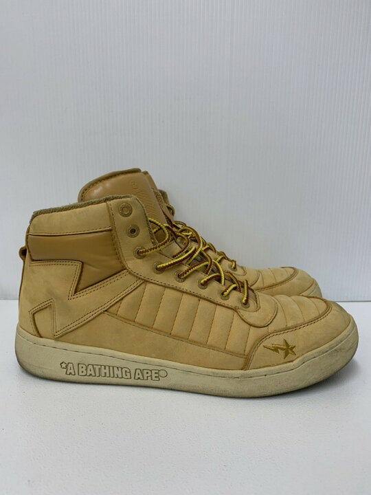 【中古】アベイシングエイプ A BATHING APE ベイプ BAPE ベイプスタ BAPESTA FS-039 メンズ靴 スニーカー ロゴ ベージュ 201-shoes124 ドンドンサガール ベイプ BAPE ベージュ スニーカー