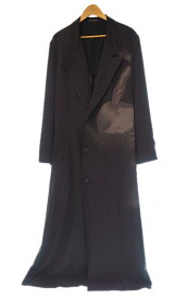 【中古】ヨウジヤマモト YOHJI YAMAMOTO POUR HOMME プールオム 20SS ヘビ女プリントドレス 蛇女 コート ロング丈 ジャケット アウター 内田すずめ サイズ3 黒系 HN-D24-508 トップスその他 プリント ブラック 101MT-875