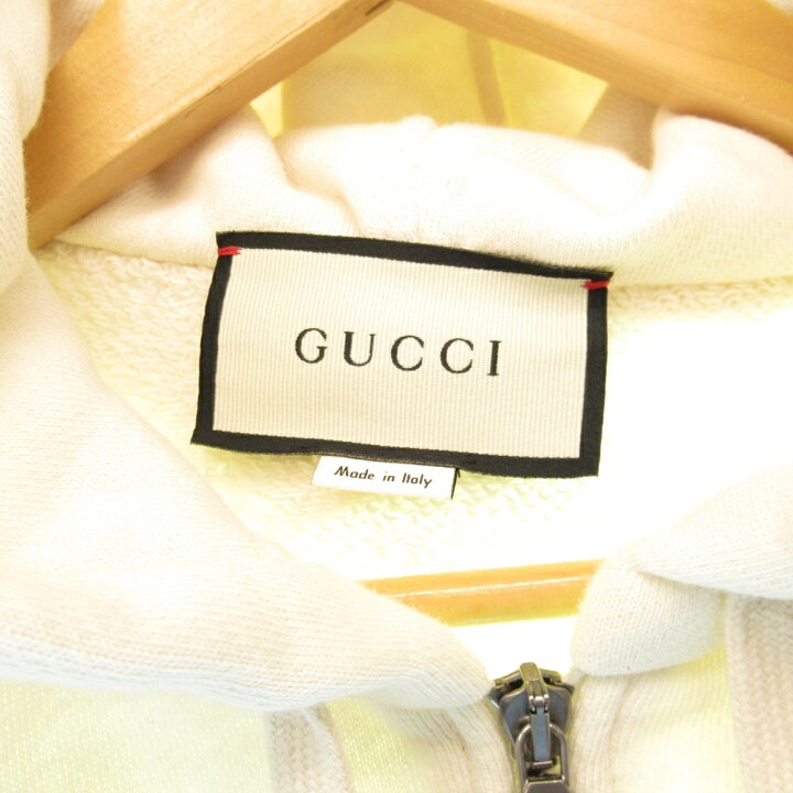 楽天市場】【中古】グッチ GUCCI Logo Felted Cotton Jersey Zip up 