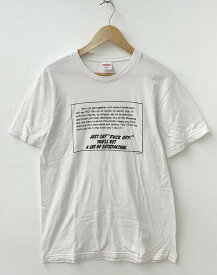 【中古】シュプリーム SUPREME 16AW メッセージ ロゴ Tee Say No Tee Tシャツ プリント ホワイト Mサイズ 201MT-326