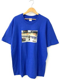 【中古】シュプリーム SUPREME スラッシャー Thrasher Game Tee ゲーム Tシャツ プリント ブルー LLサイズ 201MT-906