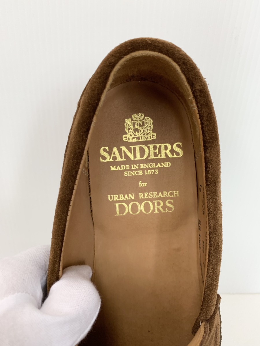 【中古】サンダース Sanders URBAN RESEARCH DOORS アーバンリサーチ Mudguard Butt Seam Loafer  2109-DM96 メンズ靴 ローファー 無地 ブラウン 201-shoes33 | ドンドンサガール