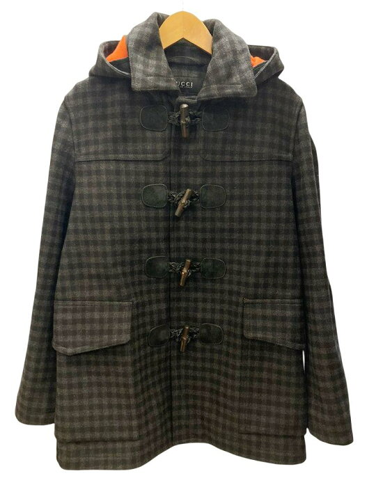 楽天市場】【中古】グッチ GUCCI チェック ダッフルコート ウール  
