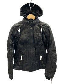 【中古】ハーレーダビッドソン Harley-Davidson オーロラルII 3-in-1 レザージャケット Women's ライダース フード ドクロ柄 ロゴ ブラック系 黒 98011-21VW/000S ジャケット スカル ブラック Sサイズ 101MT-1542