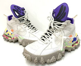 【中古】ナイキ NIKE Off-White × Nike Air Terra Forma "Summit White and PSYCHIC PURPLE" メンズ靴 スニーカー ロゴ ホワイト 201-shoes397