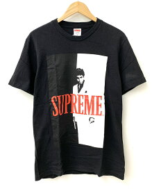 【中古】シュプリーム SUPREME スカーフェイス Scarface 17AW Tシャツ ロゴ ブラック Sサイズ 201MT-1683