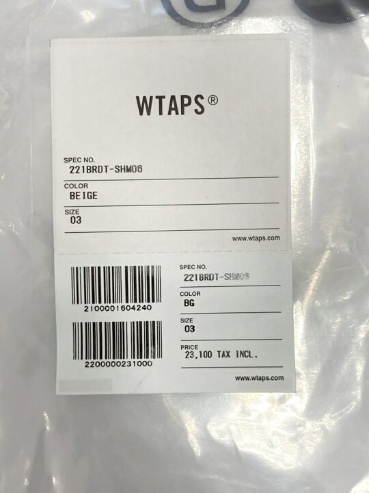 楽天市場】【中古】ダブルタップス W)taps WTAPS BUDS/SS/COTTON.TWILL 