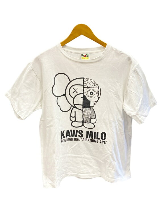 初期 KAWS オリジナルフェイク グラフィック Tシャツ メンズM カウズ 白