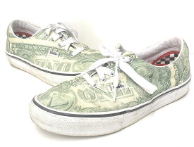 【中古】シュプリーム SUPREME ヴァンズ VANS Dollar Era "Green" 27cm 638018-0001 メンズ靴 スニーカー ロゴ カーキ 201-shoes459