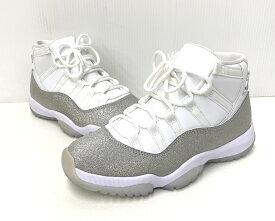 【中古】ナイキ NIKE ウィメンズ エアジョーダン 11 WMNS AIR JORDAN 11 RETRO white/metallic silver AR0715-100 レディース靴 スニーカー ロゴ ホワイト 23cm 201-shoes484