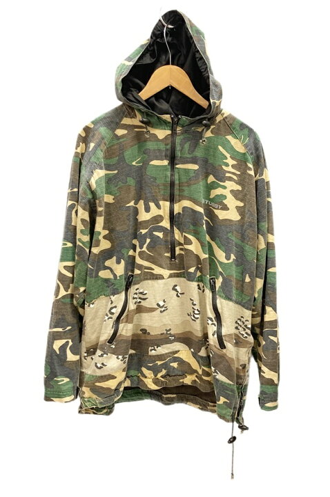 楽天市場】【中古】ステューシー STUSSY カモ柄 ハーフジップ ナイロン 
