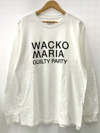 【中古】ワコマリア WACKO MARIA フロントロゴ ロンT ロゴ ホワイト Lサイズ 201MT-1863