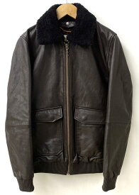 【中古】ヌーディージーンズ NUDIE JEANS Tjalle Leather Pile JKT SE55628927701 ジャケット 無地 ブラウン Sサイズ 201MT-2053