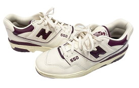 【中古】ニューバランス new balance x Aime Leon Dore エメレオンドレ 550 White/Purple 白 紫 BB550AR1 メンズ靴 スニーカー ホワイト 28.5cm 101-shoes1401