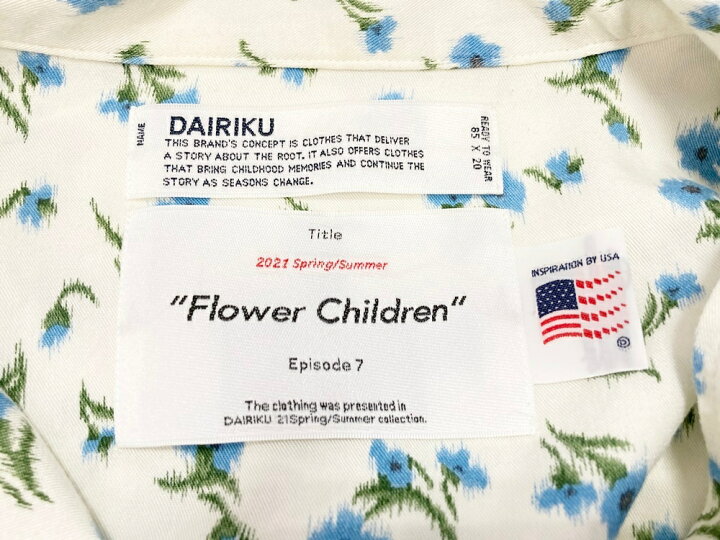 楽天市場】【中古】ダイリク DAIRIKU Flower Children 21SS Wyatt Open 