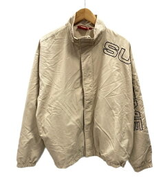 【中古】シュプリーム SUPREME Supreme Spellout Embroidered Track Jacket Sand FW23 トラック ジャケット ジャケット ロゴ ベージュ Lサイズ 101MT-2041