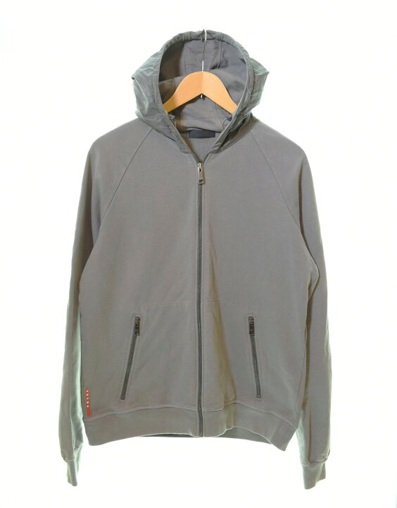 楽天市場】【中古】プラダ PRADA ジャージ×ナイロンフード パーカー 