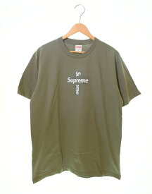 【中古】シュプリーム SUPREME 20FW Cross Box Logo Tee クロスボックス Tシャツ ロゴ カーキ Mサイズ 103MT-105