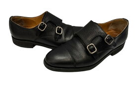 【中古】バーウィック Berwick COUNTRY CALF ダブルモンクストラップ BK 黒 G5245CCVI メンズ靴 その他 ブラック 25cm 101-shoes1456