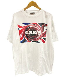 【中古】ヴィンテージ VINTAGE ITEM BROCKUM OASIS T-SHIRT UNION JACK TEE 90's 90s ブロッカム オアシス 白 XL Tシャツ プリント ホワイト LLサイズ 101MT-2150