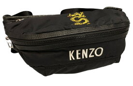 【中古】ケンゾー KENZO Dragon Kenzo Bumbag ドラゴン ロゴ 黒 ショルダーバッグ バッグ メンズバッグ ショルダーバッグ・メッセンジャーバッグ 刺繍 ブラック 101bag-120