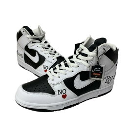 【中古】ナイキ NIKE Supreme × Nike SB Dunk High By Any Means "White Black" DN3741-002 メンズ靴 スニーカー ロゴ ホワイト 27.5cm 201-shoes732