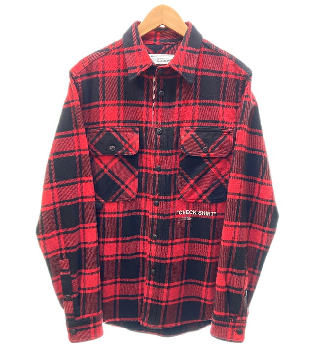 楽天市場】【中古】 オフホワイト Off-White 18AW QUOTE FLANNEL SHIRT 