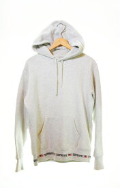 【中古】シュプリーム SUPREME 15AW logo rib hooded sweatshirt パーカー パーカ ワンポイント グレー Mサイズ 103MT-284