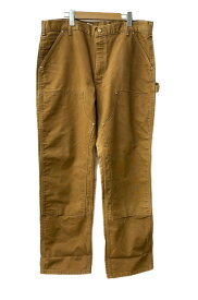 【中古】カーハート Carhartt ダブルニー ダック生地 ワークパンツ ボトムスその他 ロゴ ベージュ 201MB-582