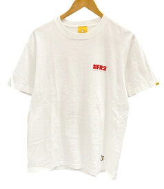 【中古】エフアールツー FR2 × 名鉄商店 コラボ 半袖Tシャツ 名古屋限定 白 Tシャツ プリント ホワイト Mサイズ 101MT-2224