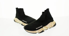【中古】バレンシアガ BALENCIAGA スピードランナー スニーカー 黒 レディース靴 スニーカー ブラック 37 103-shoes-221