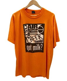 【中古】ヴィンテージ VINTAGE ITEM 90's 90s got milk? T-shirt FRUIT OF THE LOOM フルーツオブザルーム 半袖 XL Tシャツ プリント オレンジ 101MT-2337
