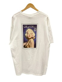 【中古】ヴィンテージ VINTAGE ITEM 90s 1995 Marilyn Monroe マリリンモンロー Legends of Hollywood Postage Stamp Tee 半袖 白 US古着 袖シングル XL Tシャツ プリント ホワイト LLサイズ 101MT-2386