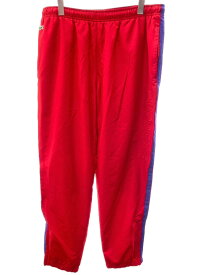 【中古】 シュプリーム SUPREME ×LACOSTE Track Pant トラックパンツ サイドライン ロゴ ワンポイント 赤 2019FW0926013 ボトムスその他 ロゴ レッド Mサイズ 104MB-29