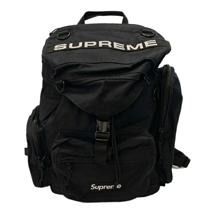 中古】シュプリーム SUPREME Backpac Black 17SS 黒 バッグ 垂れ 