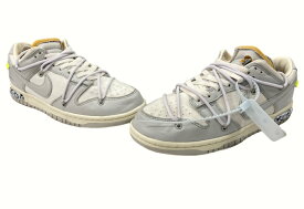 【中古】 ナイキ NIKE 21年製 × OFF-WHITE オフホワイト DUNK LOW 1 OF 50 "49" ダンク ロー 白 DM1602-123 メンズ靴 スニーカー ホワイト 26cm 104-shoes330