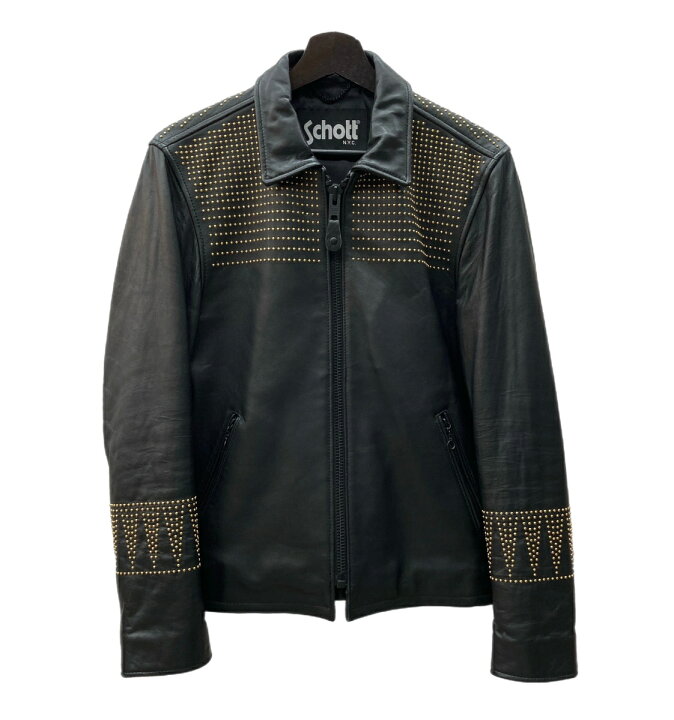 楽天市場】【中古】 ショット SCHOTT 17SS スタッズ ライダース レザー 