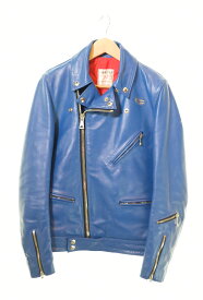 【中古】ルイスレザー Lewis Leathers Cyclone サイクロン REALHIDE リアルハイド 441 青 441 34 ジャケット ブルー 103MT-839