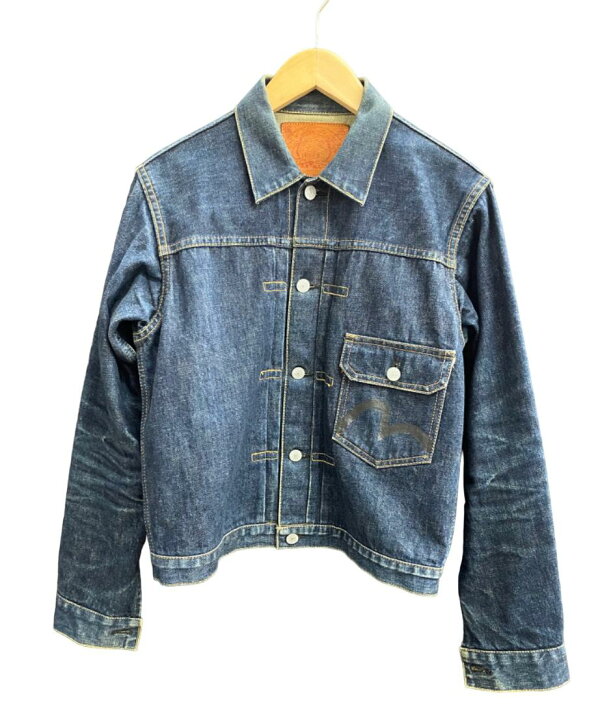 楽天市場】【中古】エヴィス EVISU デニムジャケット カモメ ペイント 