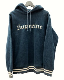 【中古】 シュプリーム SUPREME 16AW REVERSE FLEECE HOODED SWEATSHIRT リバース フリース フーディー スウェット シャツ 紺 パーカ ロゴ ネイビー Mサイズ 104MT-767