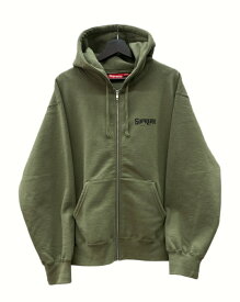 【中古】 シュプリーム SUPREME 24AW Mister Cartoon Zip Up Hooded Sweatshirt ミスター カートゥーン ジップ アップ フーディー スウェットシャツ 緑 パーカ ロゴ カーキ Mサイズ 104MT-942